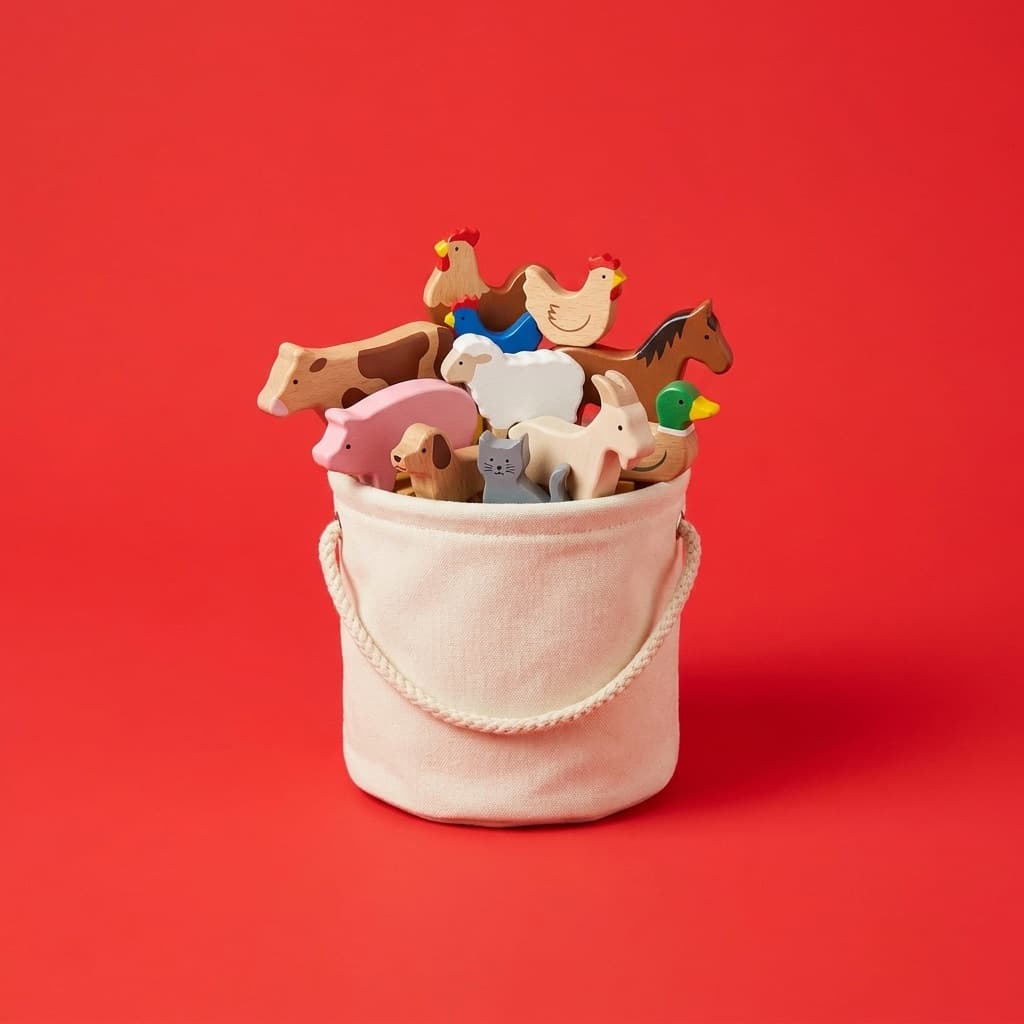 Barn Animals in a Bucket
